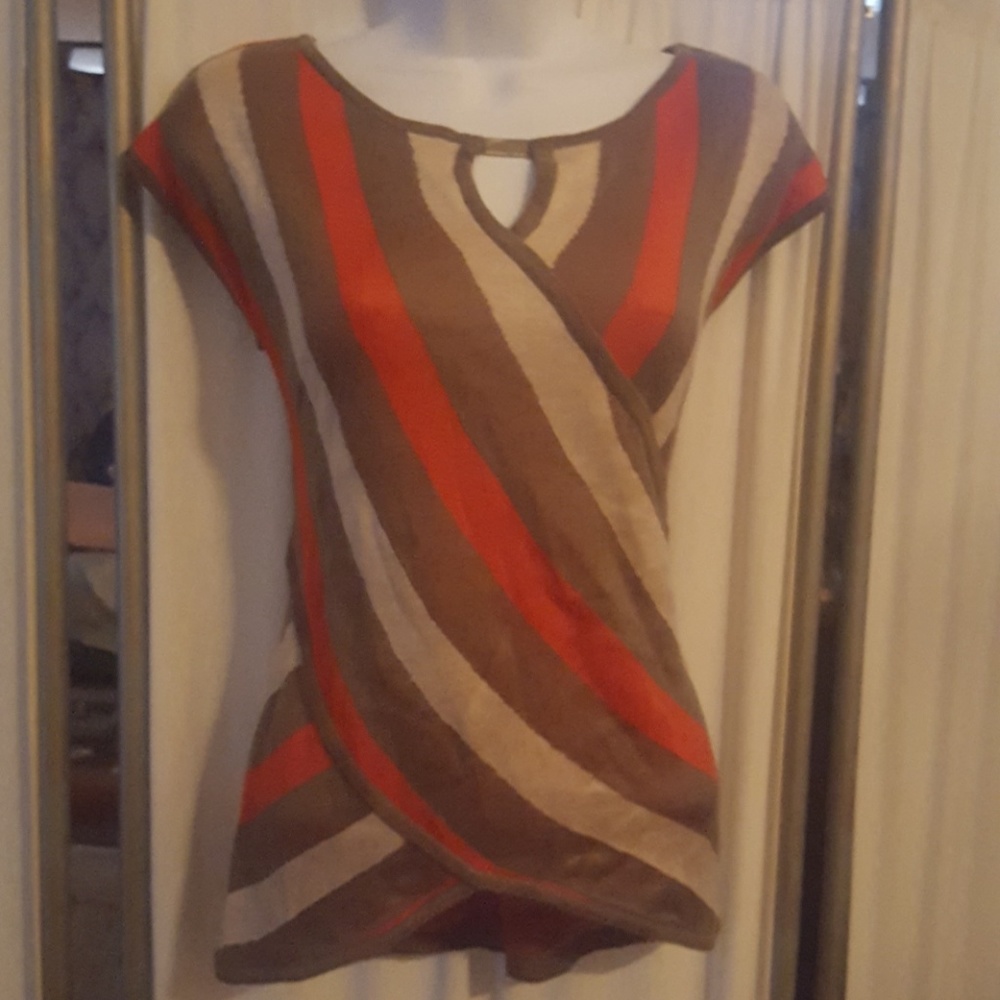 New York & Company striped acrylic blouse